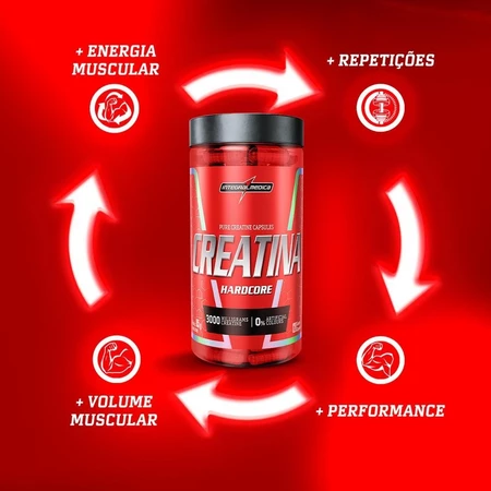 Imagem 4 do produto Creatina Integralmédica Hardcore 120 Cápsulas