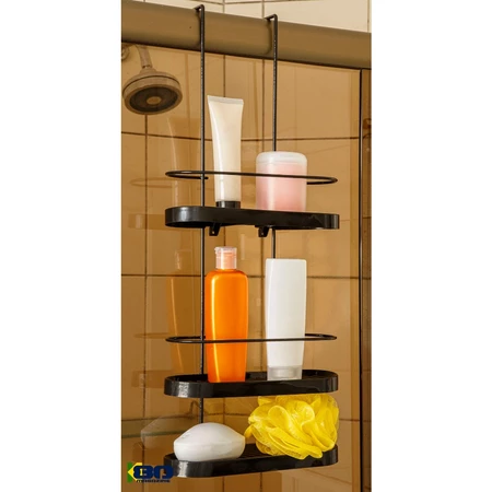 Imagem 1 do produto Prateleira Porta Shampoo 3 Andares Sem Furo
