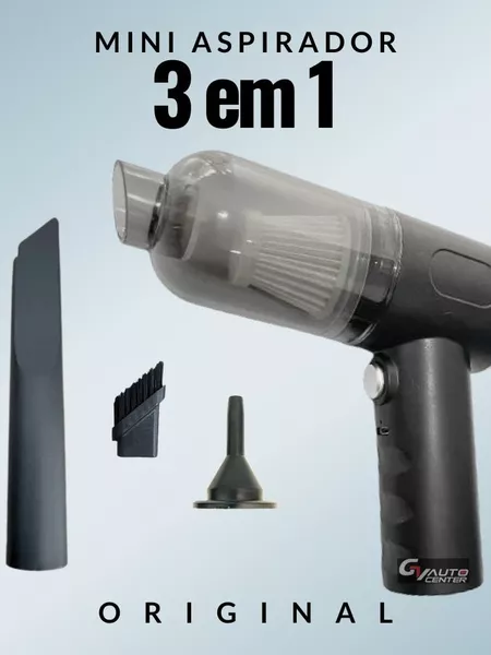 Mini Aspirador e Soprador Portátil Alta Potência