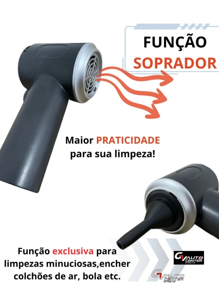 Imagem 2 do produto Mini Aspirador e Soprador Portátil Alta Potência