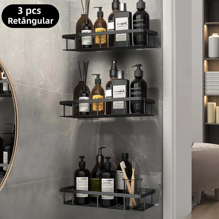 Imagem 4 do produto Suporte de Shampoo Preto Alumínio Premium