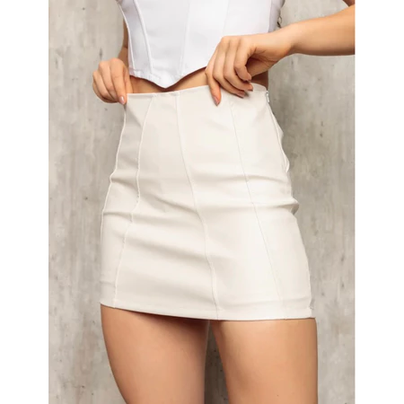 Imagem 1 do produto Saia Cintura Alta Courino Moda Verão