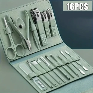 Imagem 5 do produto Kit Manicure 16 Peças em Aço Inoxidável com Bolsa Dobrável