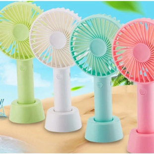 Mini Ventilador Portátil USB de Mão e Mesa com LED