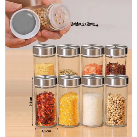 Imagem 3 do produto Porta Temperos de Inox com Base Giratória