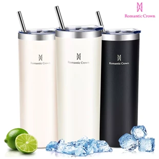 Copo Térmico Inox 600ml com Canudo de Aço