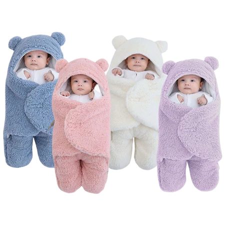 Imagem 2 do produto Saco de Dormir Bebê Ursinho com Sherpa