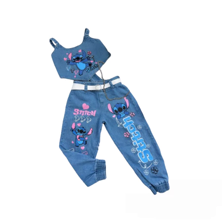 Imagem 4 do produto Conjunto Infantil Menina Stitch Blogueirinha 2 Peças