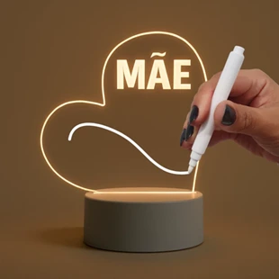 Luminária LED 3D com Lousa Dia das Mães